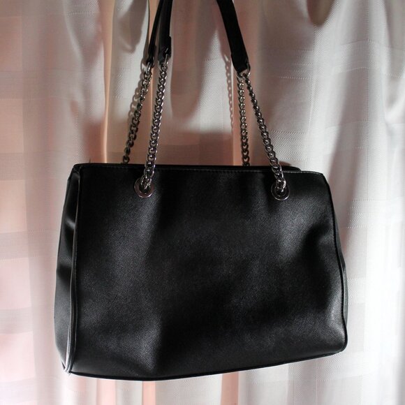 Guess Capra Colorblock Shoulder Bag, Satchel, Black & Gray - Picture 3 of 15